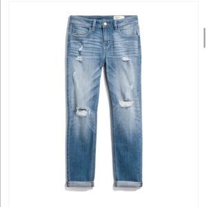 Cosmic Blue Love Distressed Jean